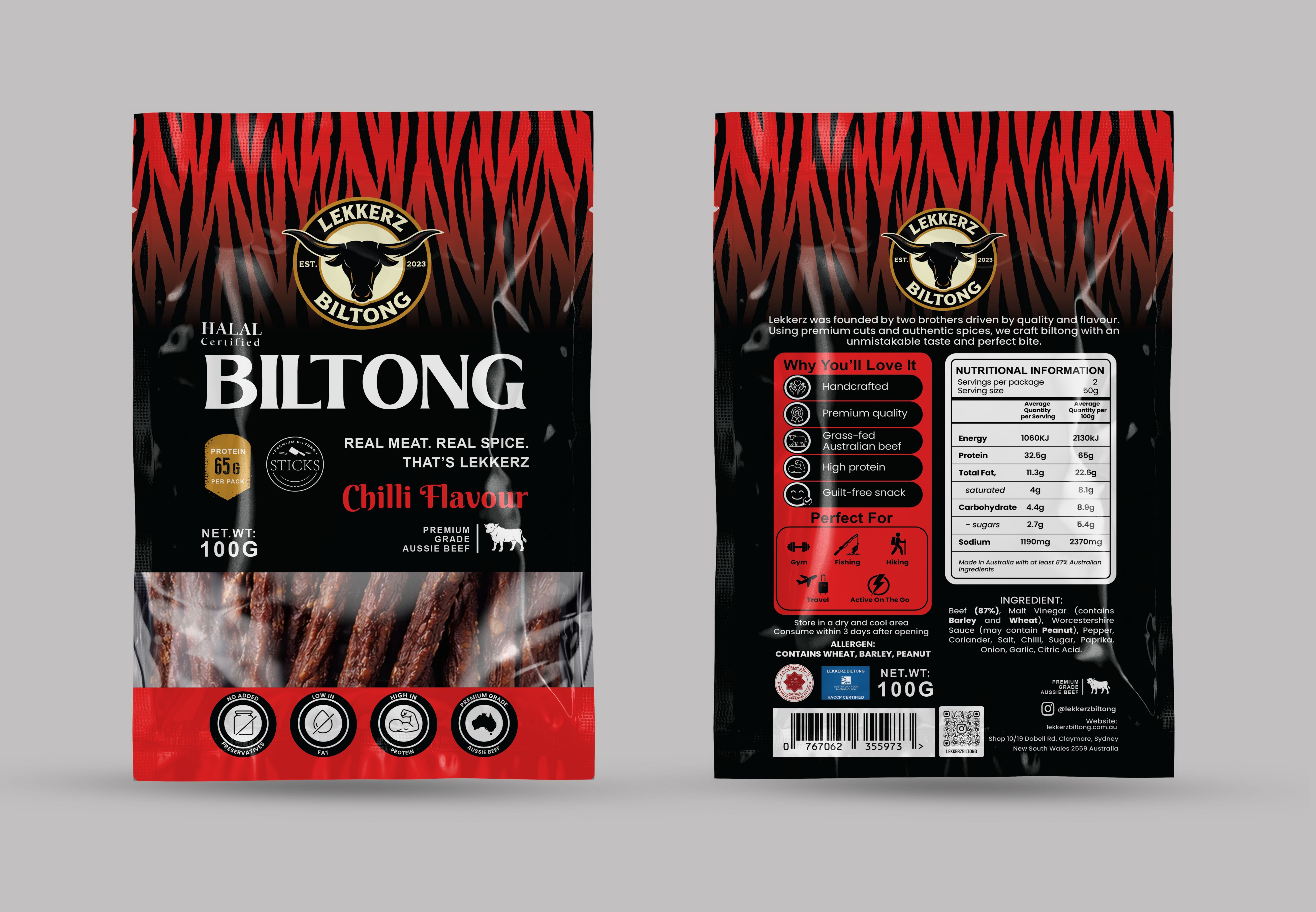 Chilli Biltong Sticks