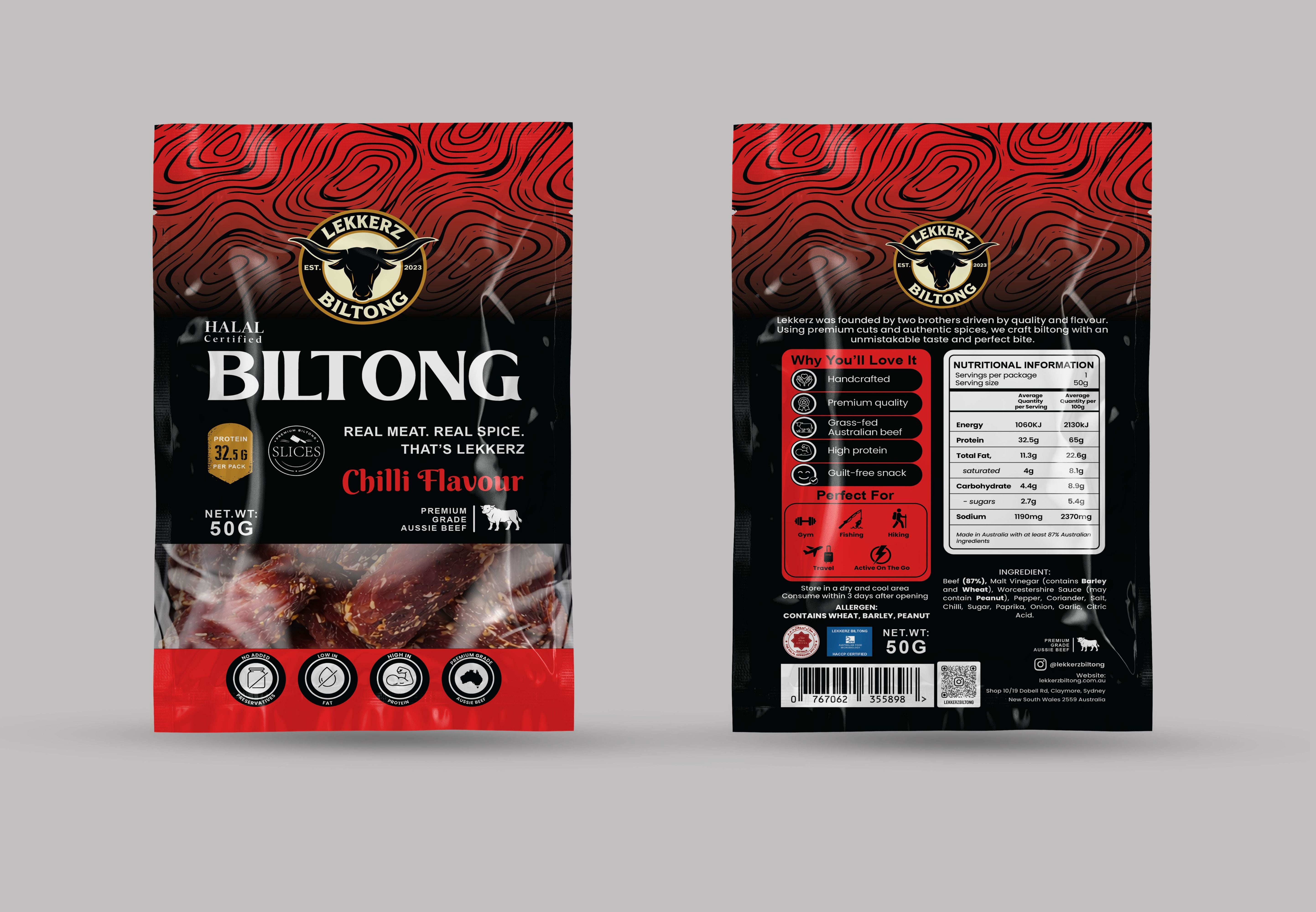 Chilli Biltong Slices