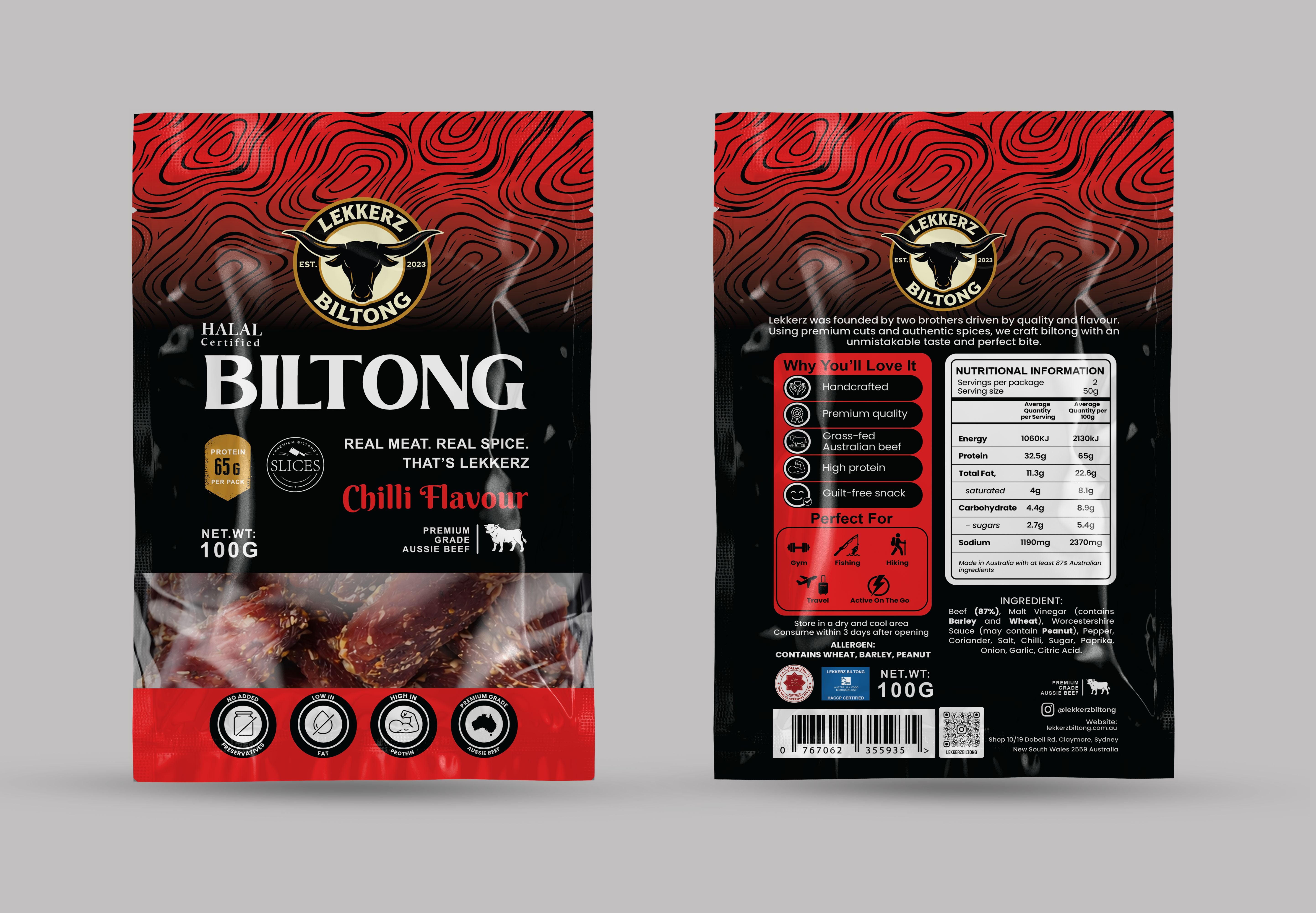 Chilli Biltong Slices