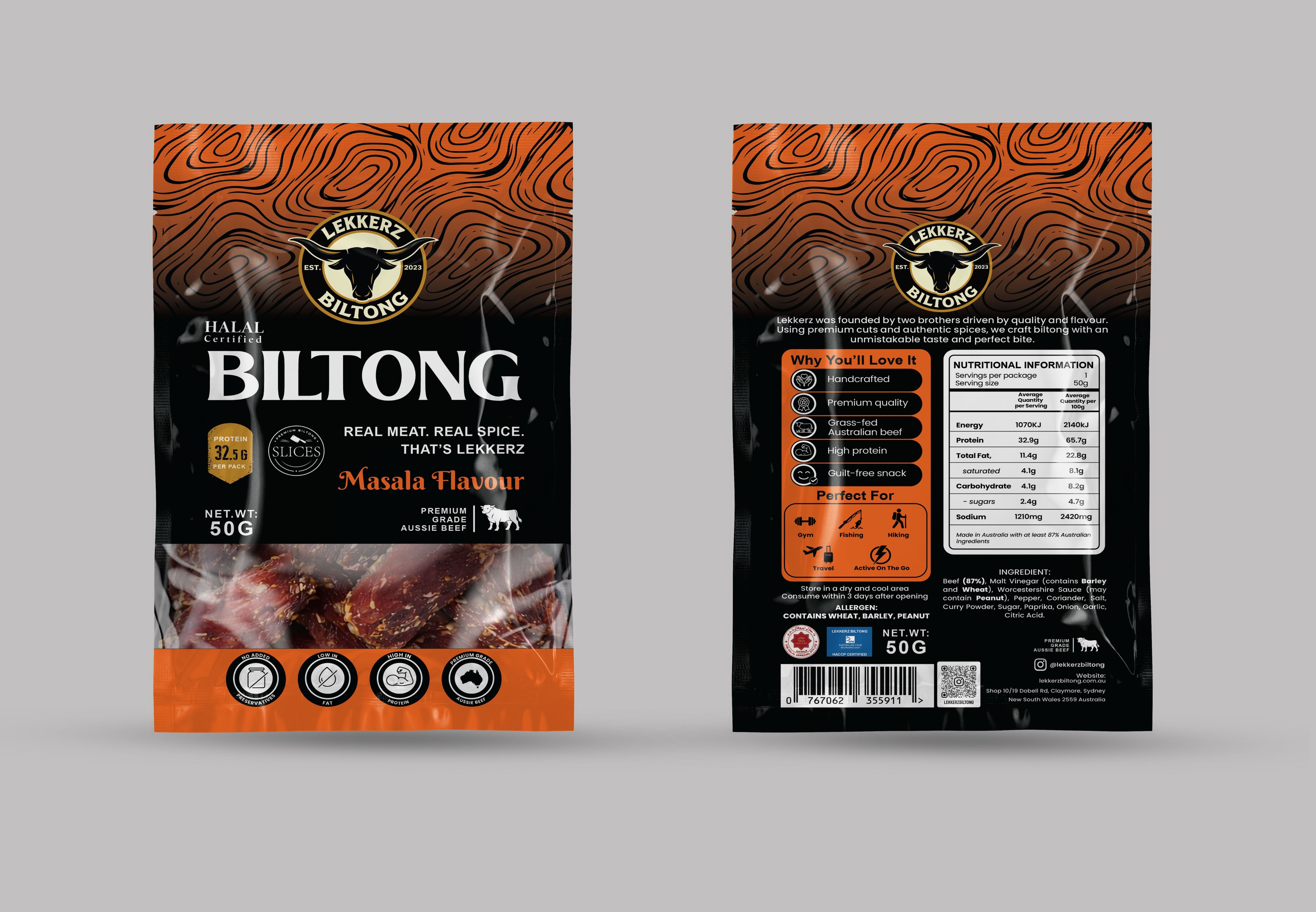Masala Steak Biltong Slices