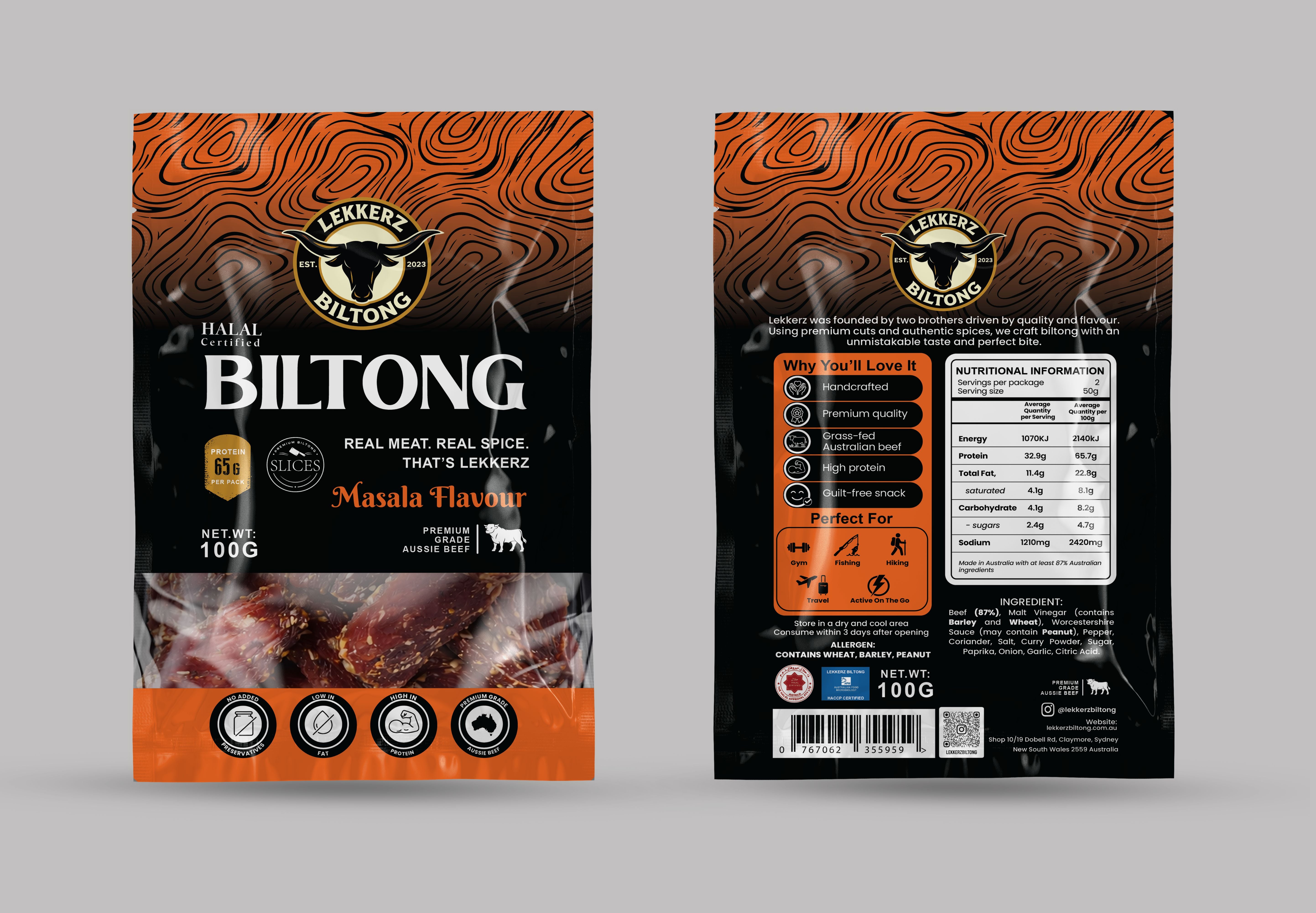 Masala Steak Biltong Slices